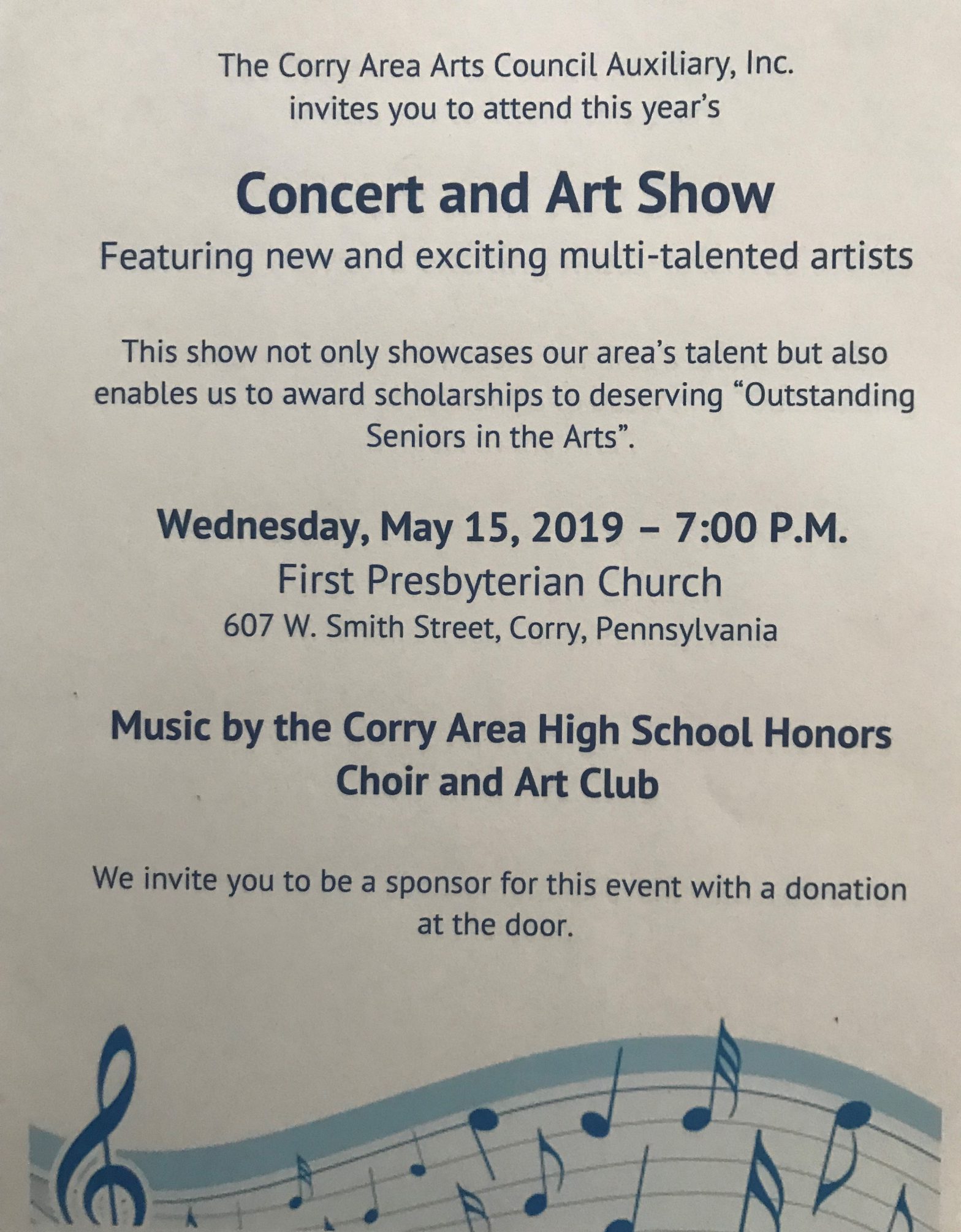 Arts Council Auxiliary Concert and Art Show